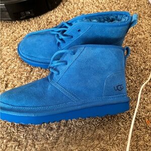 UGG Vibrant Blue Fleece-Lined Boots